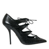 Dolce &amp; Gabbana – Mary-Jane-Pumps aus schwarzem Pythonleder