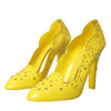Escarpins à talons Dolce &amp; Gabbana CINDERELLA en cristal jaune