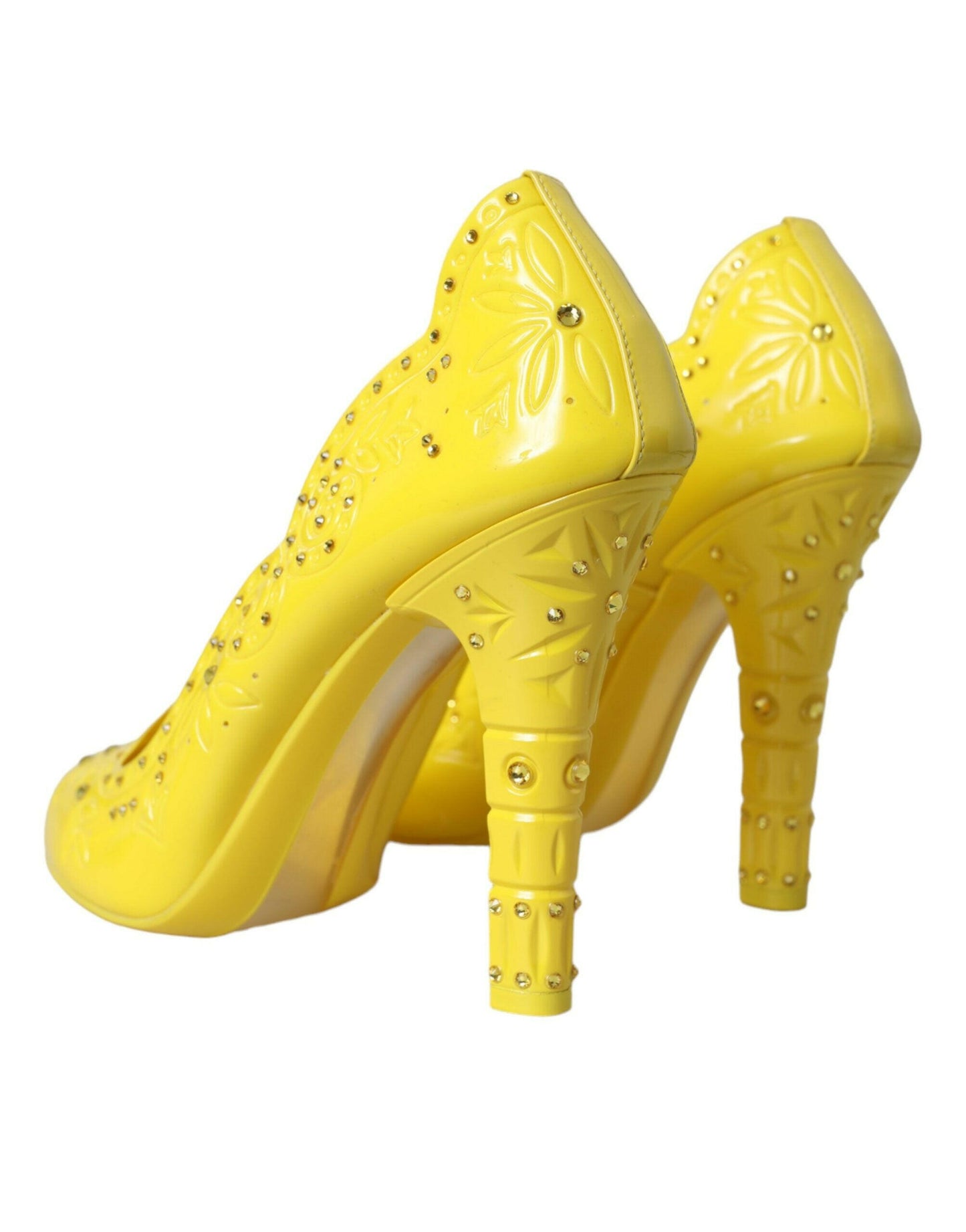 Escarpins à talons Dolce &amp; Gabbana CINDERELLA en cristal jaune