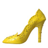 Escarpins à talons Dolce &amp; Gabbana CINDERELLA en cristal jaune