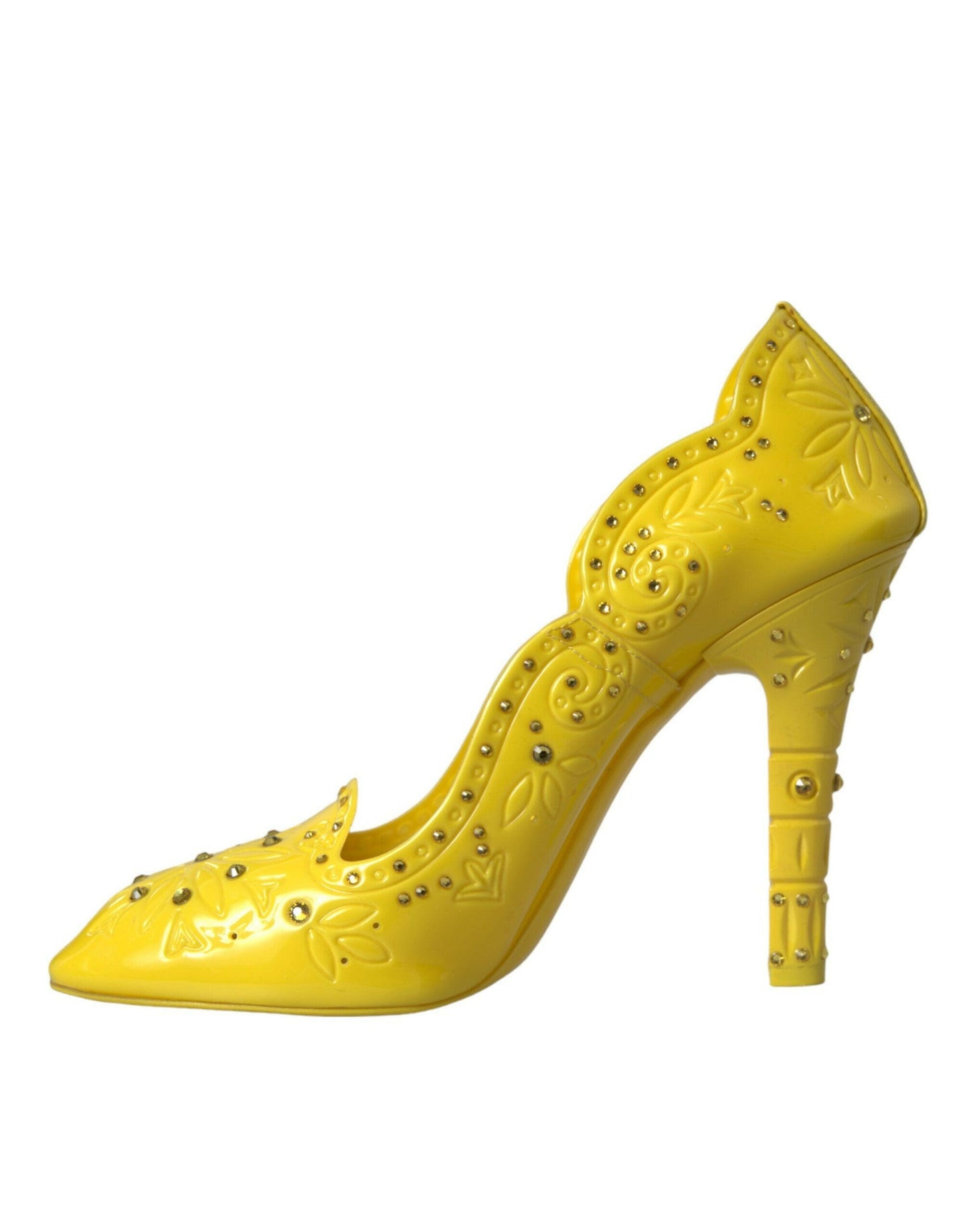 Escarpins à talons Dolce &amp; Gabbana CINDERELLA en cristal jaune