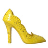 Escarpins à talons Dolce &amp; Gabbana CINDERELLA en cristal jaune