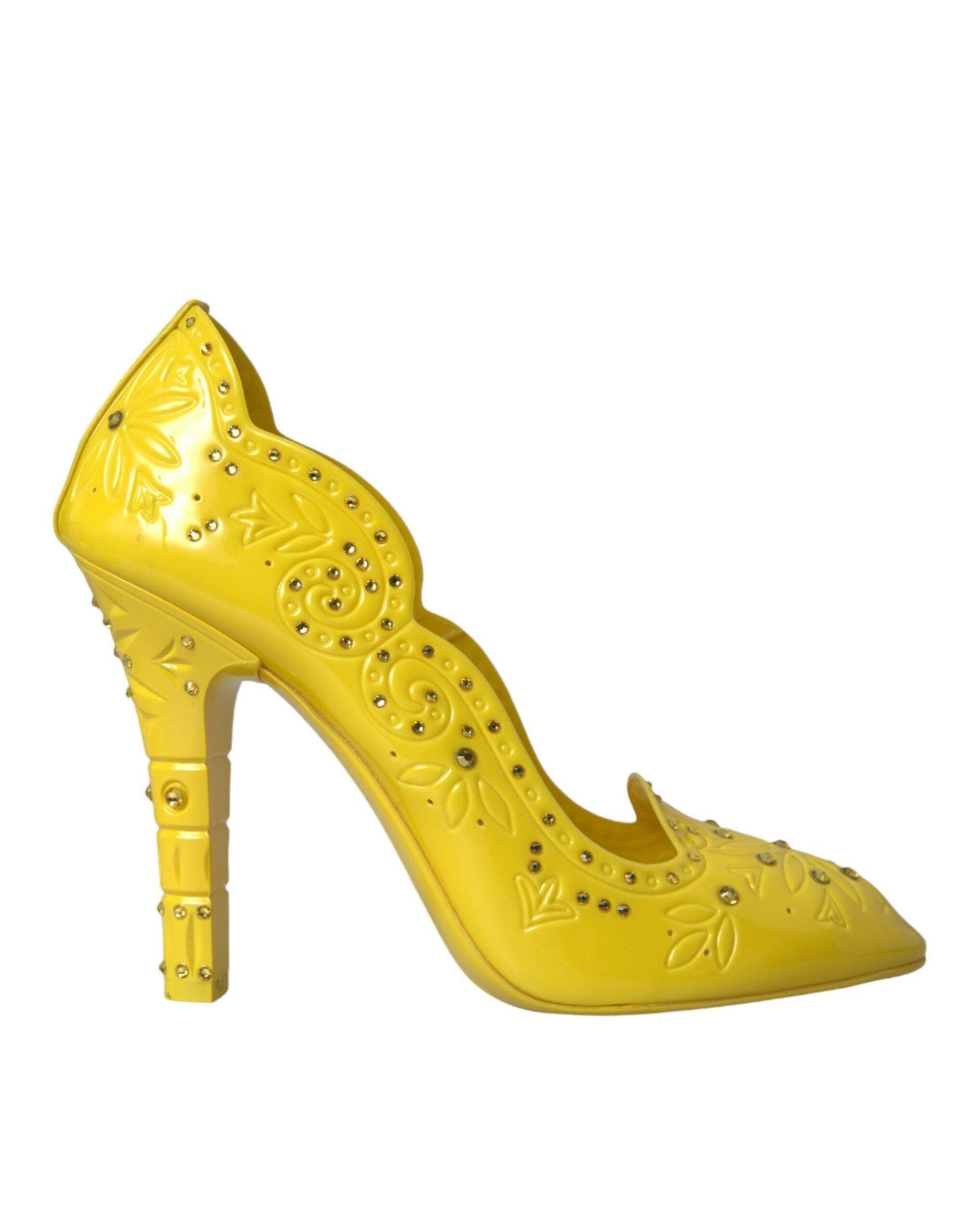 Escarpins à talons Dolce &amp; Gabbana CINDERELLA en cristal jaune