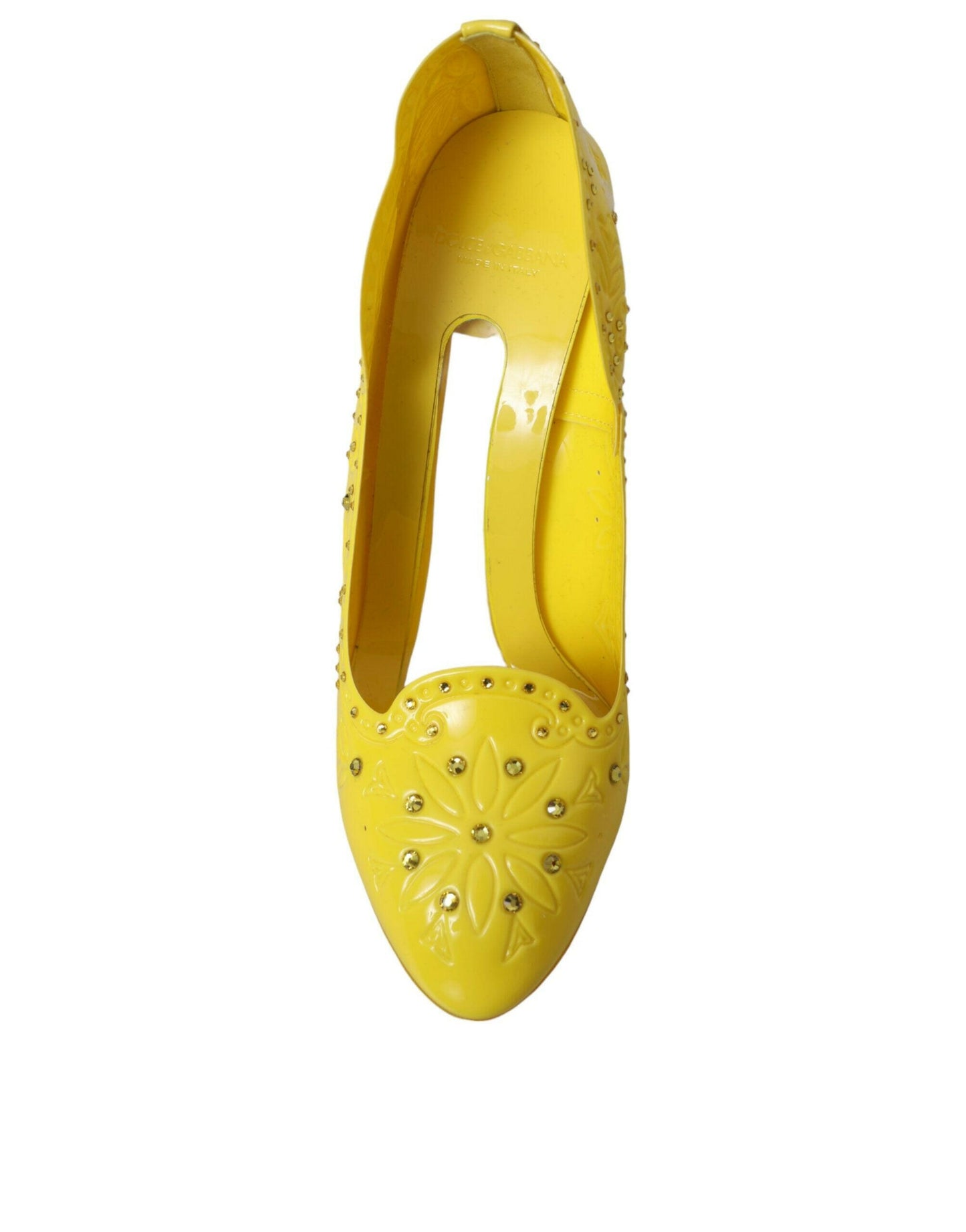 Escarpins à talons Dolce &amp; Gabbana CINDERELLA en cristal jaune