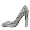 Dolce &amp; Gabbana Silberne Pumps mit Paillettenverzierung