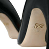 Escarpins à talons en cuir noir Dolce &amp; Gabbana avec patch WOW