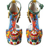Dolce & Gabbana Multicolor Carretto Embellished Sandals Shoes