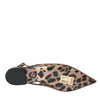 Dolce & Gabbana Brown Leopard Exotic Skin Slingback Shoes
