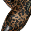 Dolce & Gabbana Brown Leopard Exotic Skin Slingback Shoes