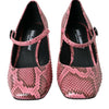 Chaussures à talons Mary Jane en cuir python rose Dolce &amp; Gabbana