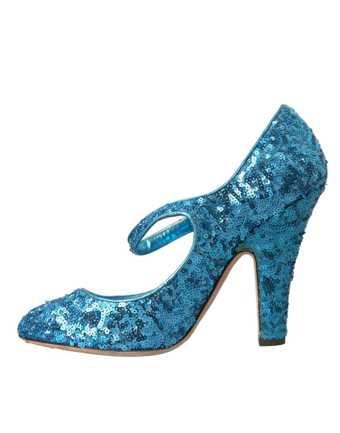 Escarpins Mary Jane à paillettes bleues Dolce &amp; Gabbana à talons hauts