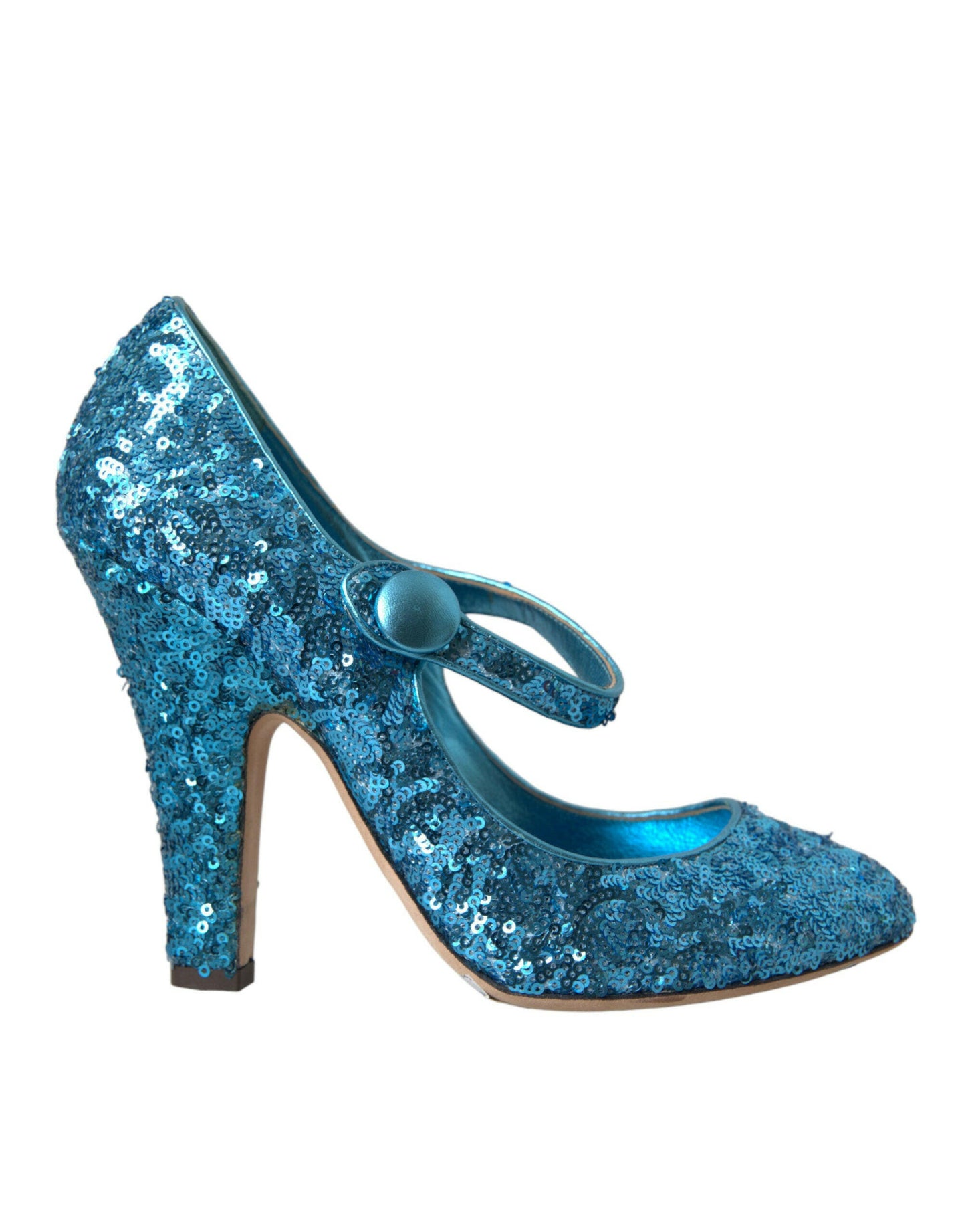 Escarpins Mary Jane à paillettes bleues Dolce &amp; Gabbana à talons hauts