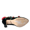 Dolce & Gabbana Black Roses Crystal Brooch Mary Jane Shoes
