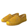 Dolce &amp; Gabbana Gelbe Taormina Espadrille-Loafer mit Spitze