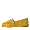 Dolce &amp; Gabbana Gelbe Taormina Espadrille-Loafer mit Spitze