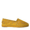 Dolce &amp; Gabbana Gelbe Taormina Espadrille-Loafer mit Spitze
