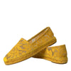 Dolce &amp; Gabbana Gelbe Taormina Espadrille-Loafer mit Spitze