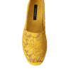 Dolce &amp; Gabbana Gelbe Taormina Espadrille-Loafer mit Spitze