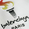 Balenciaga White Cotton Logo Hooded Pullover Sweatshirt Sweater