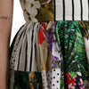 Dolce &amp; Gabbana Mehrfarbiges Patchwork-Minikleid aus Baumwolle im A-Linien-Stil