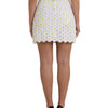 Dolce & Gabbana White Floral A-line Mini Skirt