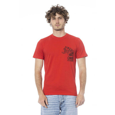 Rotes Baumwoll-T-Shirt der Cavalli Class