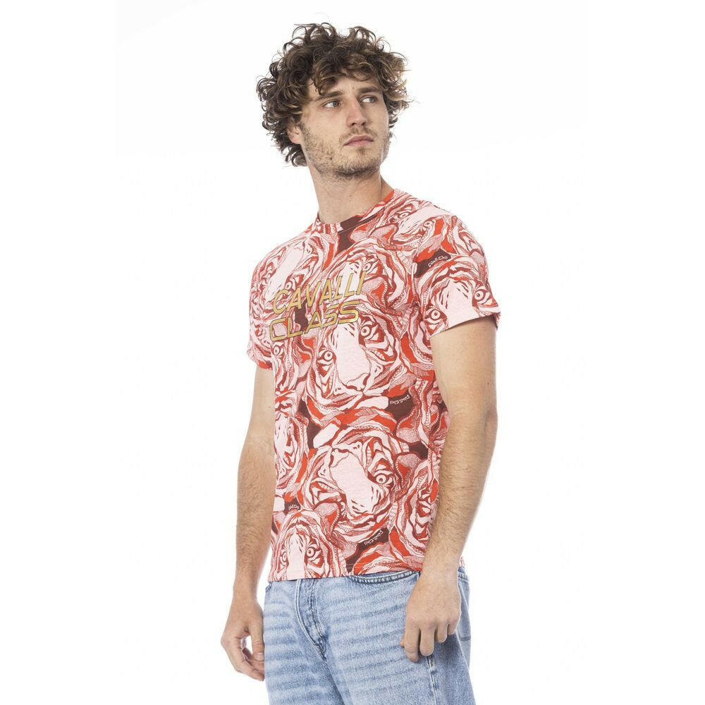 Rotes Baumwoll-T-Shirt der Cavalli Class
