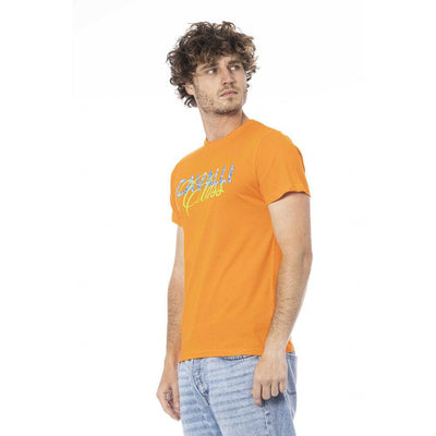 Cavalli Class Orange Baumwoll-T-Shirt