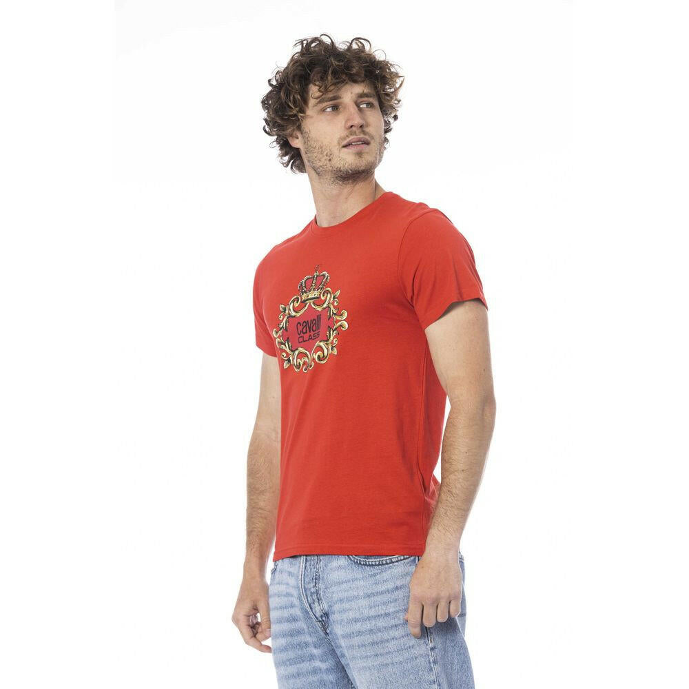 Rotes Baumwoll-T-Shirt der Cavalli Class