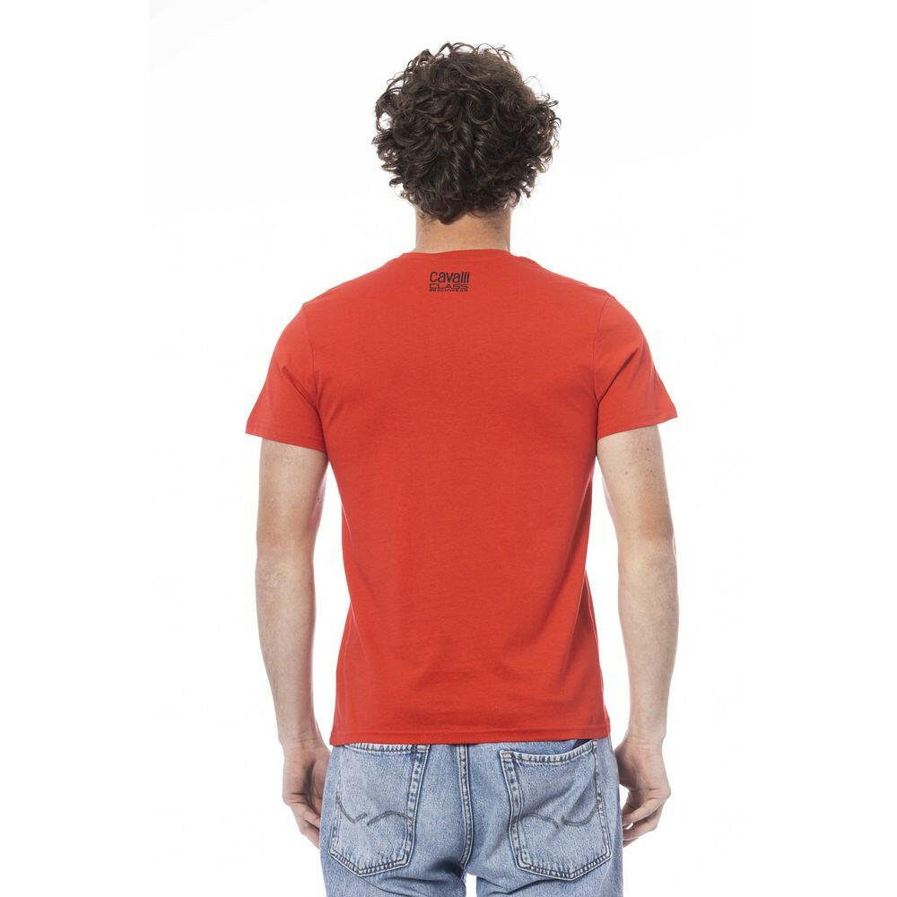 Rotes Baumwoll-T-Shirt der Cavalli Class