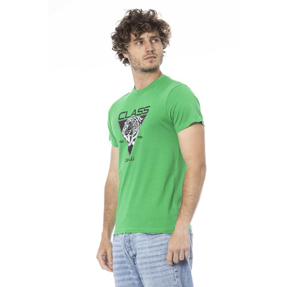 T-shirt Cavalli Class en coton vert pour homme
