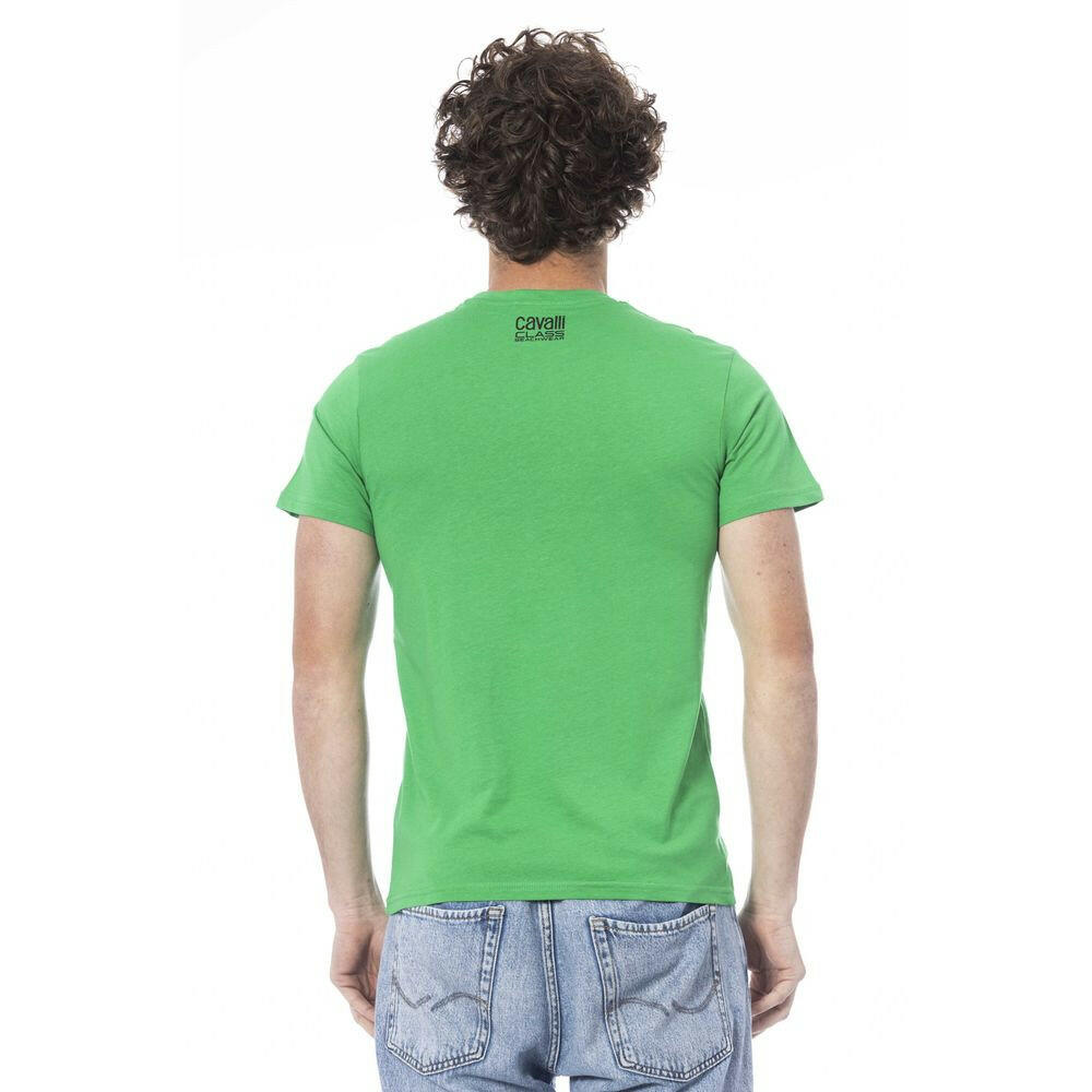 T-shirt Cavalli Class en coton vert pour homme