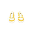 Cerruti 1881 Yellow Cowhide Men Sneaker