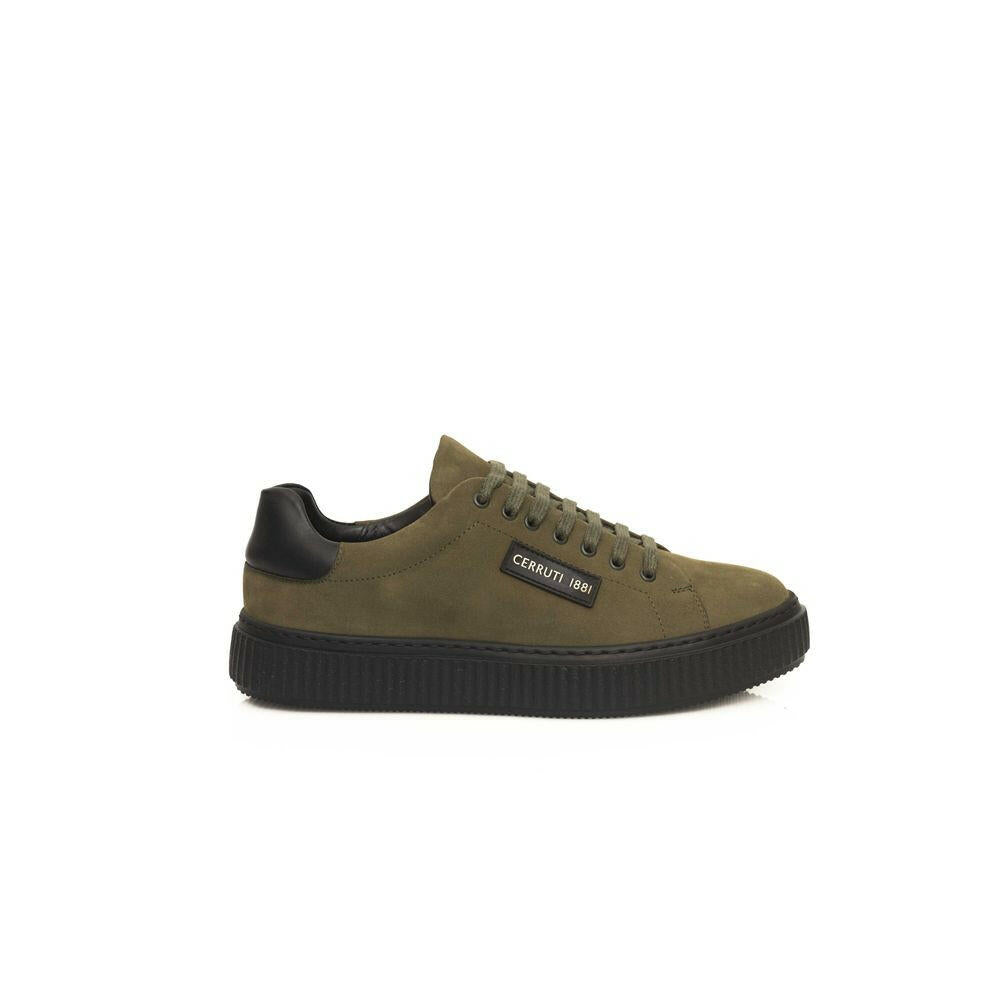 Baskets Cerruti 1881 en cuir de vachette vert pour homme