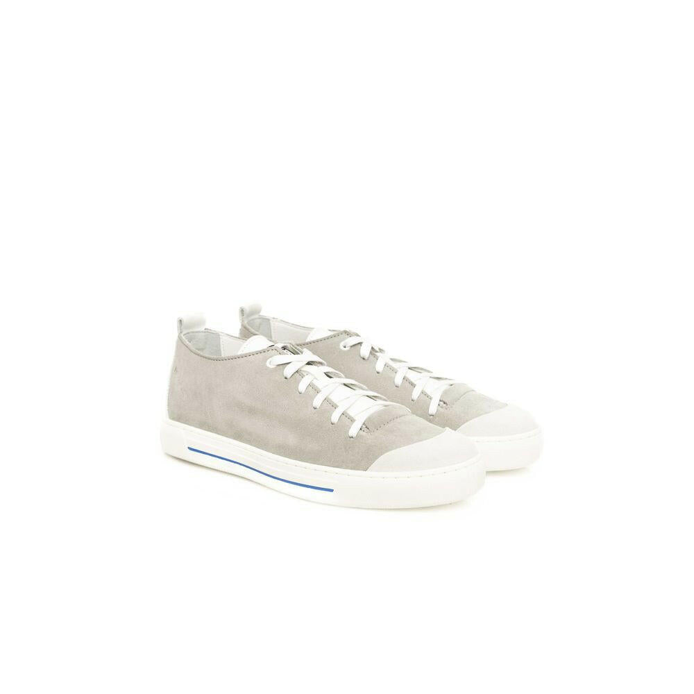 Cerruti 1881 Gray Cowhide Men Sneaker