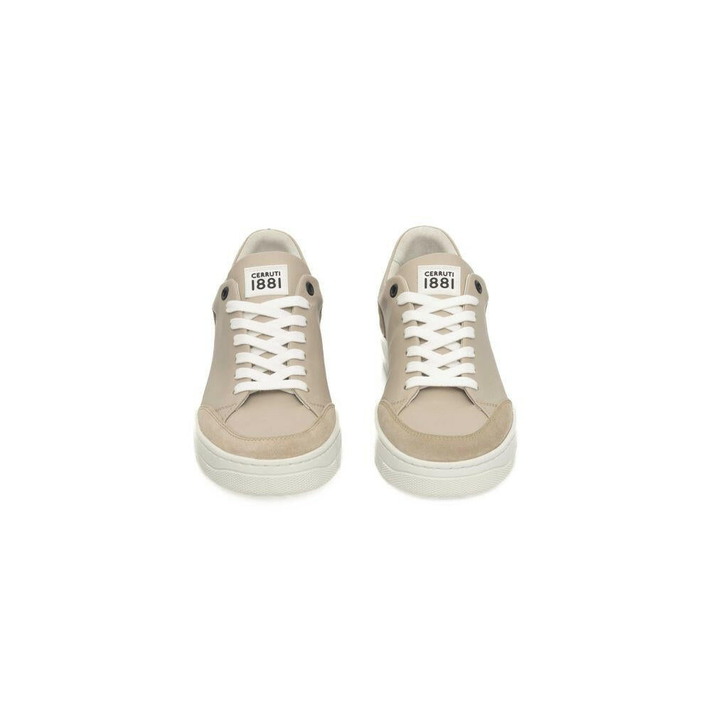 Cerruti 1881 Beige Cowhide Women Platform Sneaker
