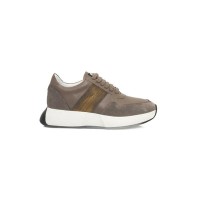 Cerruti 1881 Beige Cowhide Women Sneaker