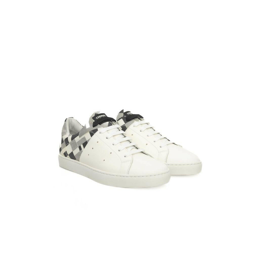 Cerruti 1881 White Calfskin Men Sneaker