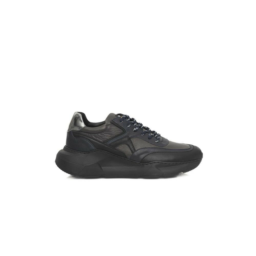 Cerruti 1881 Blue Cowhide Men Sneaker