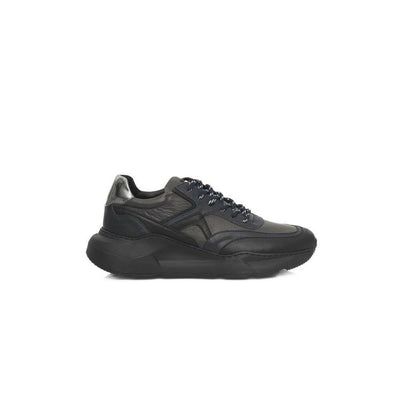 Cerruti 1881 Blue Cowhide Men Sneaker