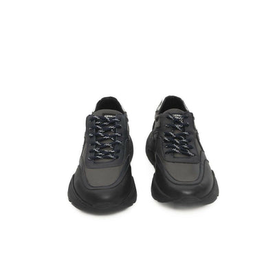 Cerruti 1881 Blue Cowhide Men Sneaker