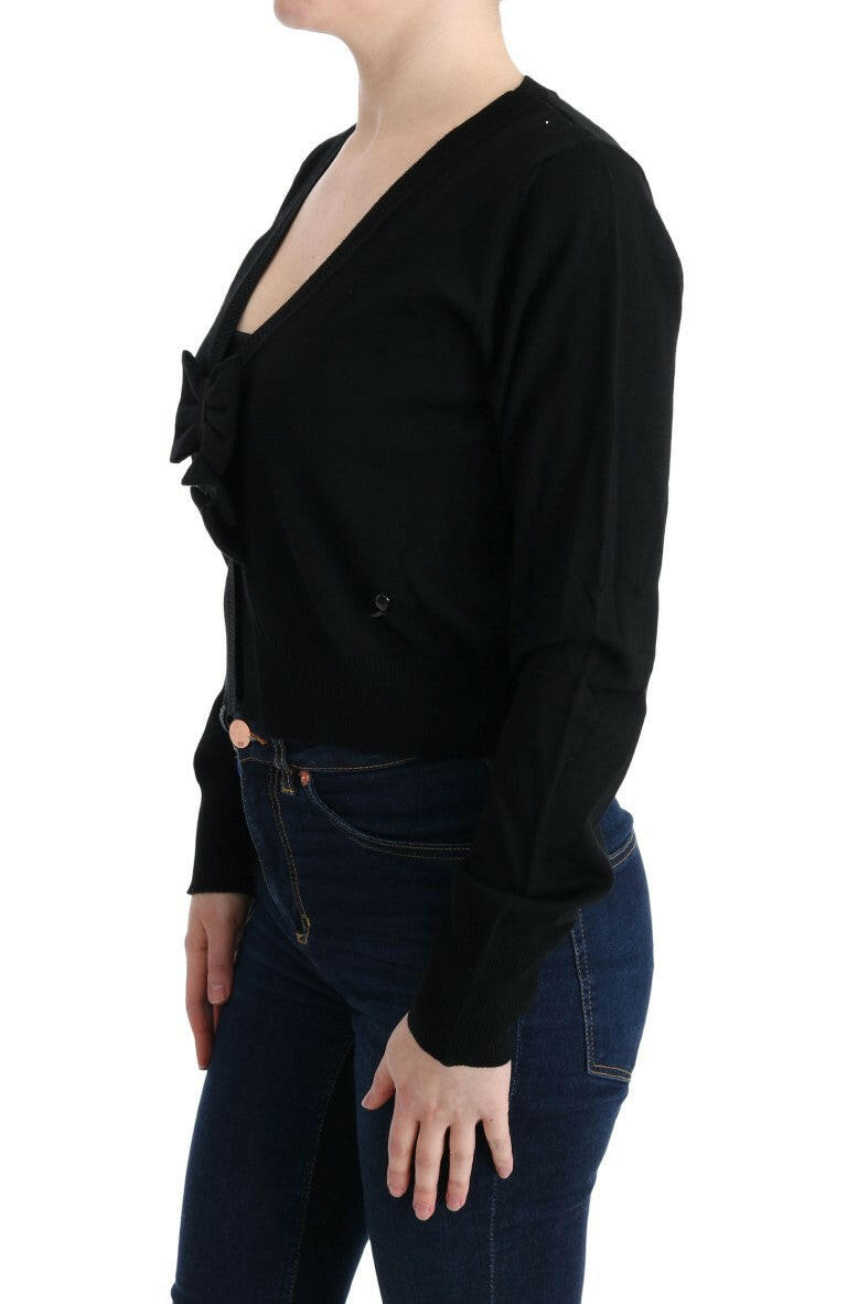 MARGHI LO' Black Wool Blouse Sweater