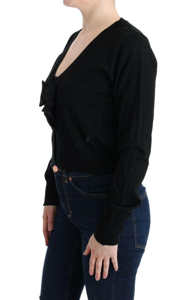 MARGHI LO' Black Wool Blouse Sweater