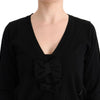 MARGHI LO' Black Wool Blouse Sweater
