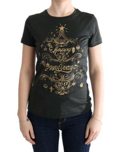 T-shirt en coton vert émeraude Dolce &amp; Gabbana avec imprimé 2017