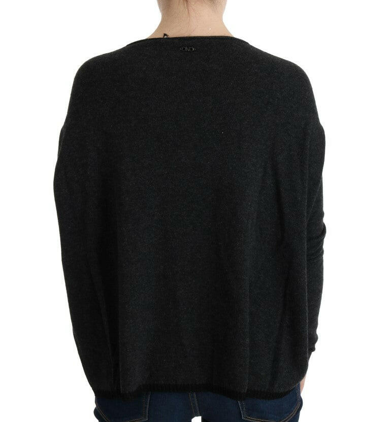Costume National Gray Viscose Knitted Sweater
