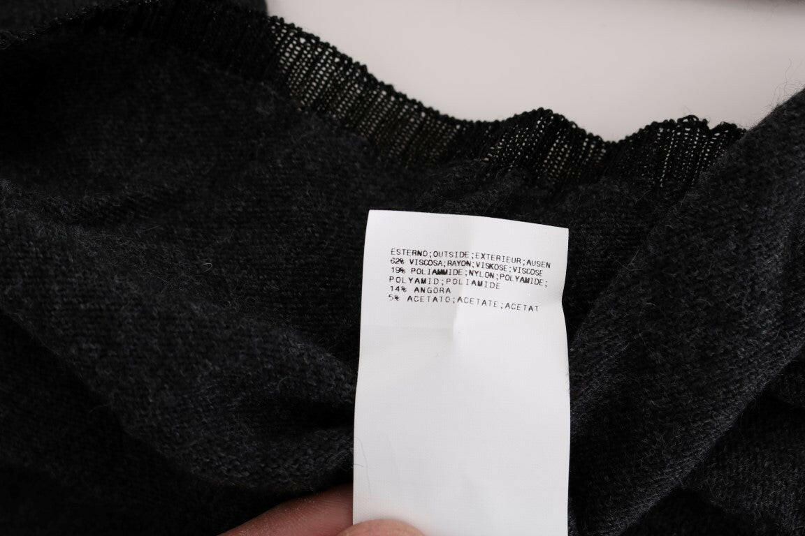 Costume National Gray Viscose Knitted Sweater