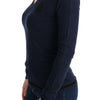 Costume National Blue V-neck Viscose Sweater