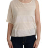 Costume National Beige Asymmetrische Topbluse