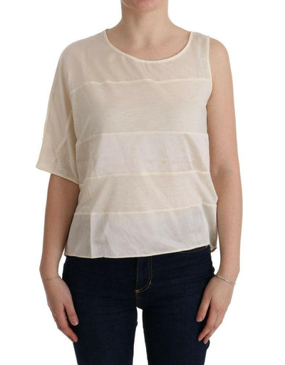 Costume National Beige Asymmetrische Topbluse